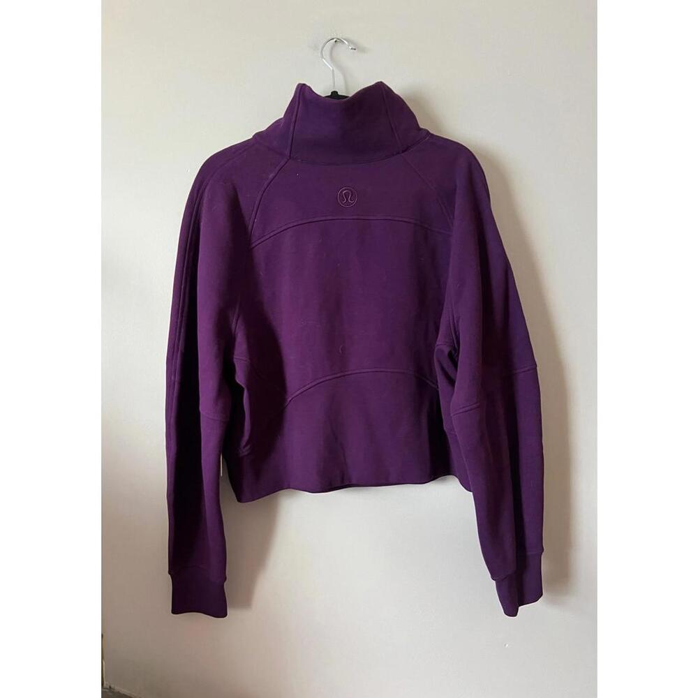 Lululemon Scuba Oversized Funnel Neck Half Zip Hoodie Dramatic Magenta NWT M/L - Picture 4 of 6